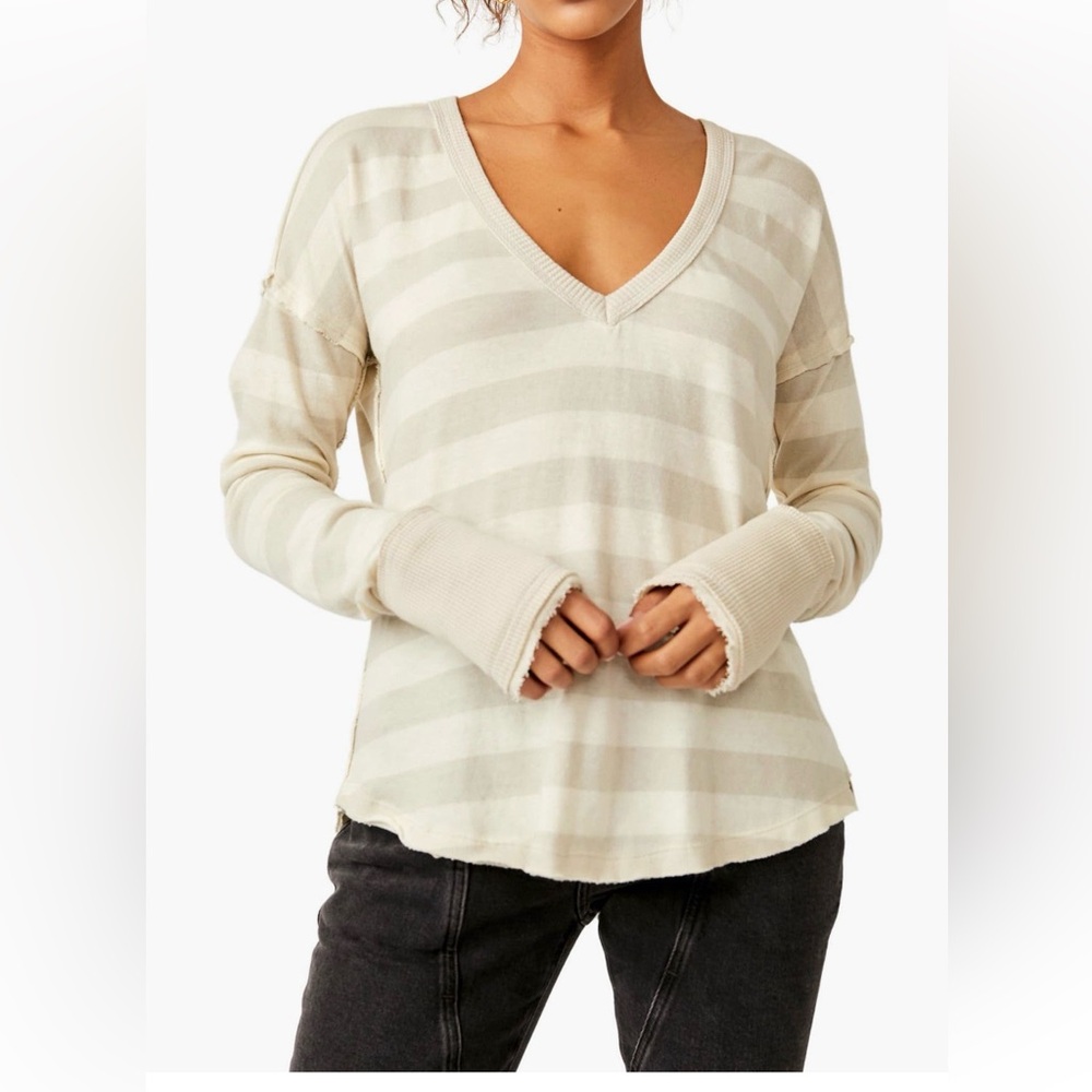 Free People Sail Away Stripe LS